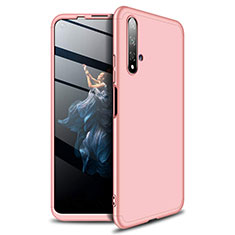 Hard Rigid Plastic Matte Finish Front and Back Cover Case 360 Degrees P02 for Huawei Honor 20 Rose Gold