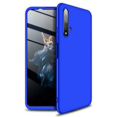 Hard Rigid Plastic Matte Finish Front and Back Cover Case 360 Degrees P02 for Huawei Honor 20S Blue