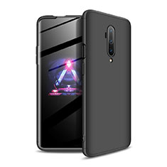 Hard Rigid Plastic Matte Finish Front and Back Cover Case 360 Degrees P02 for OnePlus 7T Pro Black