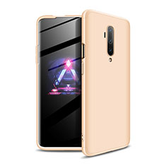 Hard Rigid Plastic Matte Finish Front and Back Cover Case 360 Degrees P02 for OnePlus 7T Pro Gold