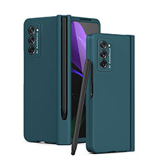 Hard Rigid Plastic Matte Finish Front and Back Cover Case 360 Degrees P02 for Samsung Galaxy Z Fold2 5G Green