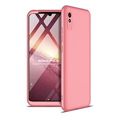 Hard Rigid Plastic Matte Finish Front and Back Cover Case 360 Degrees P02 for Xiaomi Redmi 9A Rose Gold
