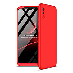 Hard Rigid Plastic Matte Finish Front and Back Cover Case 360 Degrees P02 for Xiaomi Redmi 9AT Red