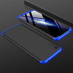 Hard Rigid Plastic Matte Finish Front and Back Cover Case 360 Degrees P03 for Xiaomi Redmi 9A Blue and Black