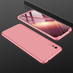 Hard Rigid Plastic Matte Finish Front and Back Cover Case 360 Degrees P03 for Xiaomi Redmi 9AT Rose Gold