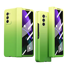 Hard Rigid Plastic Matte Finish Front and Back Cover Case 360 Degrees P04 for Samsung Galaxy Z Fold2 5G Green