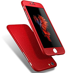 Hard Rigid Plastic Matte Finish Front and Back Cover Case 360 Degrees Q01 for Apple iPhone 6 Red