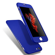 Hard Rigid Plastic Matte Finish Front and Back Cover Case 360 Degrees Q01 for Apple iPhone 6S Blue