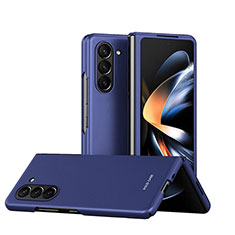 Hard Rigid Plastic Matte Finish Front and Back Cover Case 360 Degrees Q03H for Samsung Galaxy Z Fold5 5G Blue