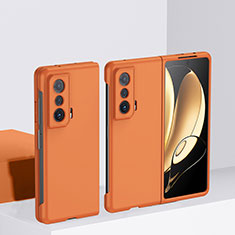 Hard Rigid Plastic Matte Finish Front and Back Cover Case 360 Degrees QH1 for Huawei Honor Magic Vs Ultimate 5G Orange
