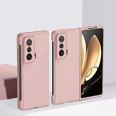 Hard Rigid Plastic Matte Finish Front and Back Cover Case 360 Degrees QH1 for Huawei Honor Magic Vs Ultimate 5G Rose Gold