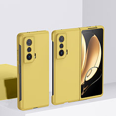 Hard Rigid Plastic Matte Finish Front and Back Cover Case 360 Degrees QH1 for Huawei Honor Magic Vs Ultimate 5G Yellow