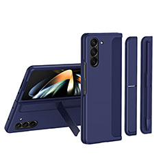 Hard Rigid Plastic Matte Finish Front and Back Cover Case 360 Degrees QH1 for Samsung Galaxy Z Fold5 5G Blue