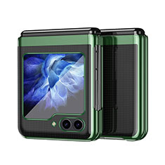 Hard Rigid Plastic Matte Finish Front and Back Cover Case 360 Degrees QH2 for Samsung Galaxy Z Flip5 5G Green