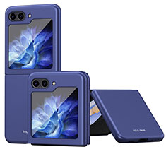 Hard Rigid Plastic Matte Finish Front and Back Cover Case 360 Degrees QH4 for Samsung Galaxy Z Flip5 5G Blue