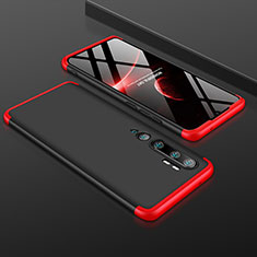 Hard Rigid Plastic Matte Finish Front and Back Cover Case 360 Degrees R01 for Xiaomi Mi Note 10 Pro Red and Black