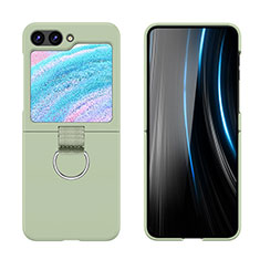 Hard Rigid Plastic Matte Finish Front and Back Cover Case 360 Degrees Z03L for Samsung Galaxy Z Flip5 5G Matcha Green
