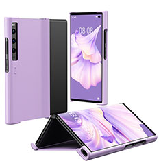 Hard Rigid Plastic Matte Finish Front and Back Cover Case 360 Degrees ZL1 for Huawei Mate Xs 2 Purple