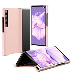 Hard Rigid Plastic Matte Finish Front and Back Cover Case 360 Degrees ZL1 for Huawei Mate Xs 2 Rose Gold