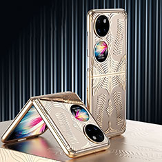 Hard Rigid Plastic Matte Finish Front and Back Cover Case 360 Degrees ZL4 for Huawei Pocket S Gold