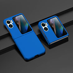 Hard Rigid Plastic Matte Finish Front and Back Cover Case 360 Degrees ZL8 for Oppo Find N2 Flip 5G Blue