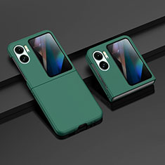 Hard Rigid Plastic Matte Finish Front and Back Cover Case 360 Degrees ZL8 for Oppo Find N2 Flip 5G Green