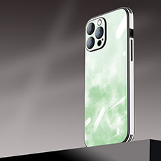 Hard Rigid Plastic Matte Finish Gradient Case Back Cover AT1 for Apple iPhone 13 Pro Max Green