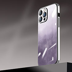 Hard Rigid Plastic Matte Finish Gradient Case Back Cover AT1 for Apple iPhone 13 Pro Purple