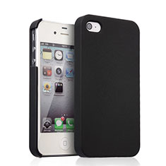 Hard Rigid Plastic Matte Finish Snap On Case for Apple iPhone 4 Black