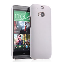 Hard Rigid Plastic Matte Finish Snap On Case for HTC One M8 White