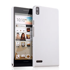 Hard Rigid Plastic Matte Finish Snap On Case for Huawei Ascend P6 White