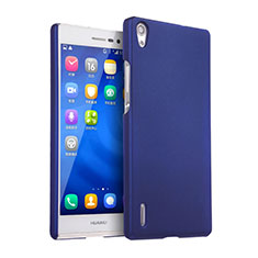 Hard Rigid Plastic Matte Finish Snap On Case for Huawei Ascend P7 Blue