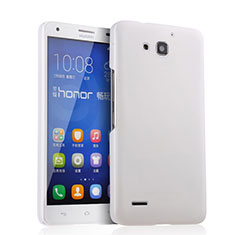 Hard Rigid Plastic Matte Finish Snap On Case for Huawei Honor 3X G750 White