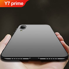 Hard Rigid Plastic Matte Finish Snap On Case for Huawei Y7 Prime (2019) Black