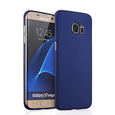 Hard Rigid Plastic Matte Finish Snap On Case for Samsung Galaxy S7 Edge G935F Blue