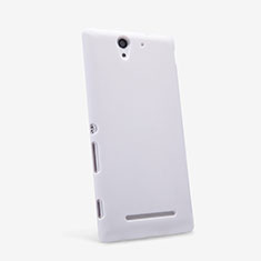 Hard Rigid Plastic Matte Finish Snap On Case for Sony Xperia C3 White