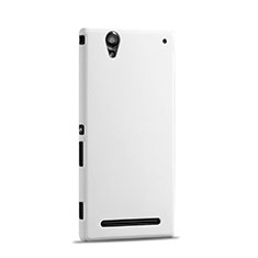 Hard Rigid Plastic Matte Finish Snap On Case for Sony Xperia T2 Ultra Dual White
