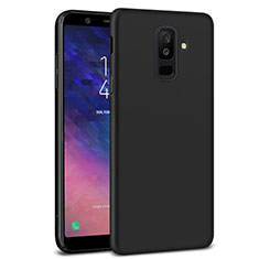 Hard Rigid Plastic Matte Finish Snap On Case M02 for Samsung Galaxy A6 Plus (2018) Black