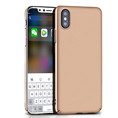Hard Rigid Plastic Matte Finish Snap On Case M10 for Apple iPhone X Gold