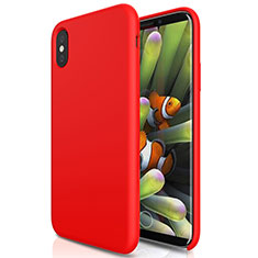 Hard Rigid Plastic Matte Finish Snap On Case S01 for Apple iPhone Xs Max Red