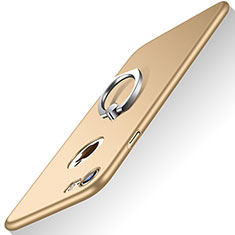 Hard Rigid Plastic Matte Finish Snap On Case with Finger Ring Stand A02 for Apple iPhone 8 Gold