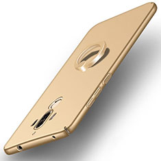 Hard Rigid Plastic Matte Finish Snap On Case with Finger Ring Stand A05 for Huawei Mate 9 Gold