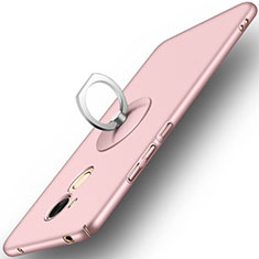 Hard Rigid Plastic Matte Finish Snap On Case with Finger Ring Stand for Huawei Honor 6A Pink