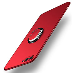 Hard Rigid Plastic Matte Finish Snap On Case with Finger Ring Stand for Huawei Nova 2S Red