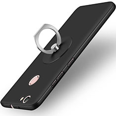 Hard Rigid Plastic Matte Finish Snap On Case with Finger Ring Stand for Huawei Nova Black