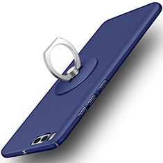 Hard Rigid Plastic Matte Finish Snap On Case with Finger Ring Stand for Xiaomi Mi 6 Blue