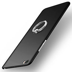 Hard Rigid Plastic Matte Finish Snap On Case with Finger Ring Stand for Xiaomi Mi Note Black