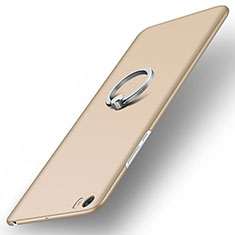 Hard Rigid Plastic Matte Finish Snap On Case with Finger Ring Stand for Xiaomi Mi Note Gold