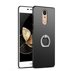 Hard Rigid Plastic Matte Finish Snap On Case with Finger Ring Stand Q02 for Huawei Enjoy 6 Black