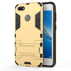 Hard Rigid Plastic Matte Finish Snap On Case with Stand for Huawei Enjoy 7 Gold